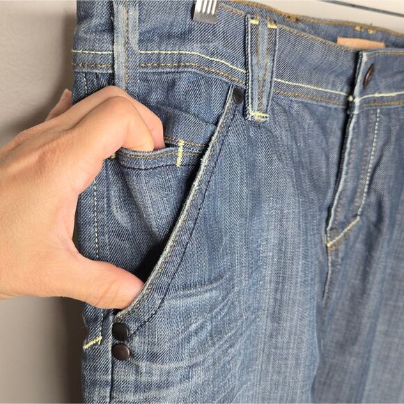 YANÜK Denim Knee-Length Skirt with Front Slit Size 10 NWOT - Picture 3 of 11